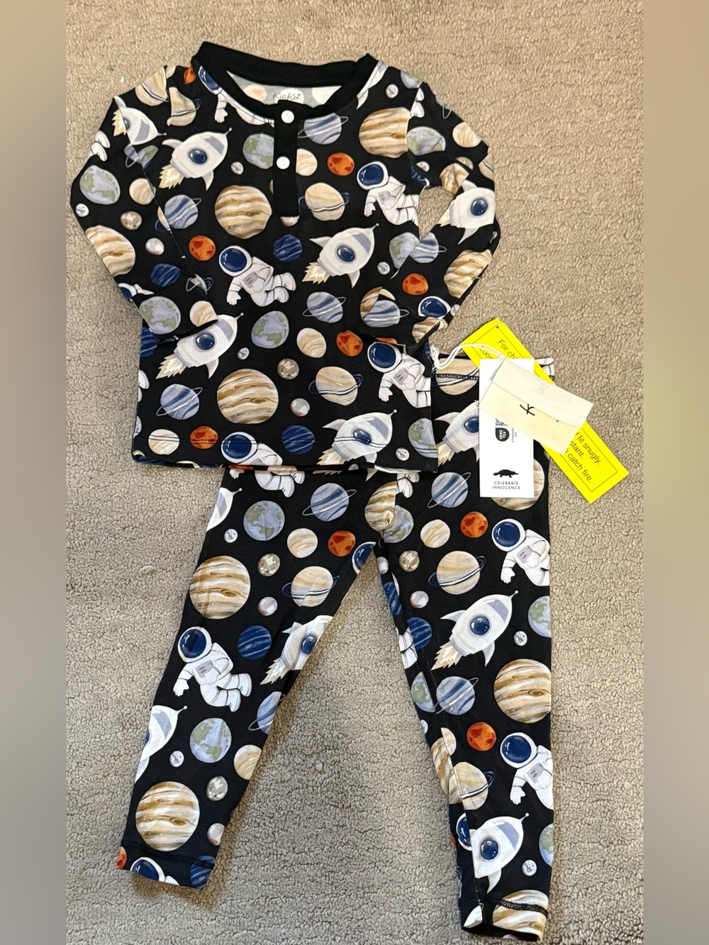 NWT Kickee Pajamas Midnight Space Dream SZ 2T